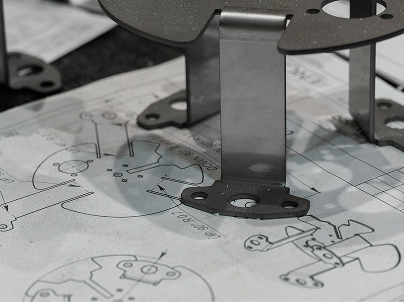 2D 도면과 실물 부품